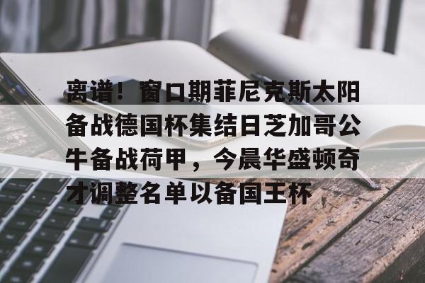 金年会下载安装-包含离谱！窗口期菲尼克斯太阳备战德国杯集结日芝加哥公牛备战荷甲，今晨华盛顿奇才调整名单以备国王杯的词条
